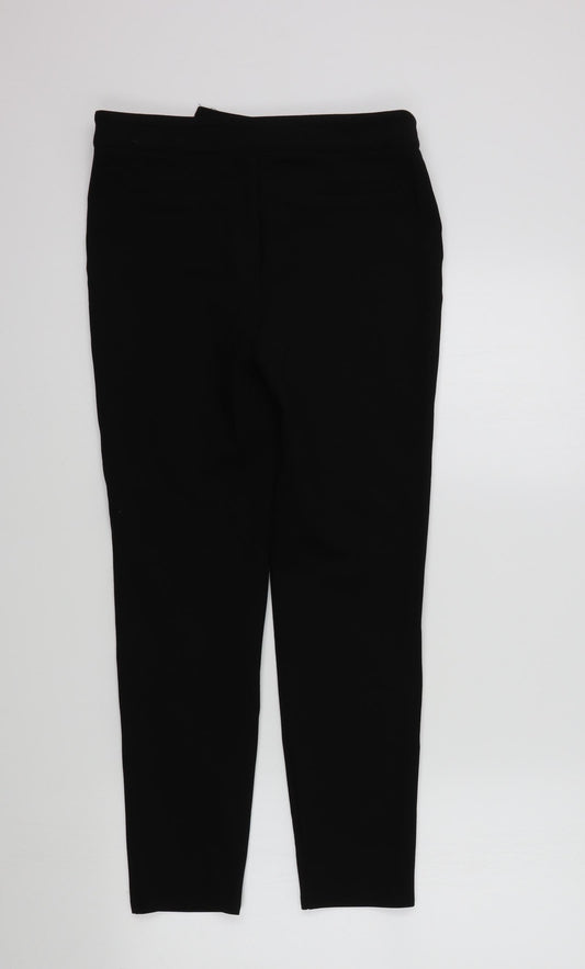 Papaya Womens Black Trousers Size 10 L25 in
