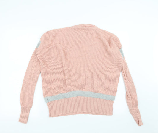 PEP&CO Womens Pink Knit Pullover Jumper Size 10