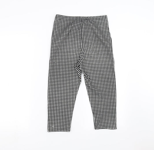 Republic Womens Black Check Cropped Leggings Size S - 17 in inside leg