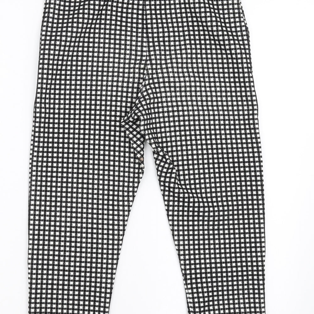 Republic Womens Black Check Cropped Leggings Size S - 17 in inside leg