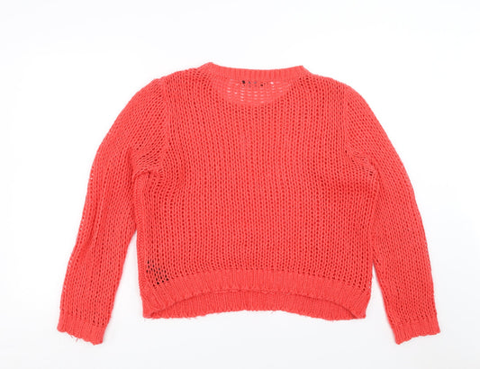 Dorothy Perkins Womens Red Knit Pullover Jumper Size 14