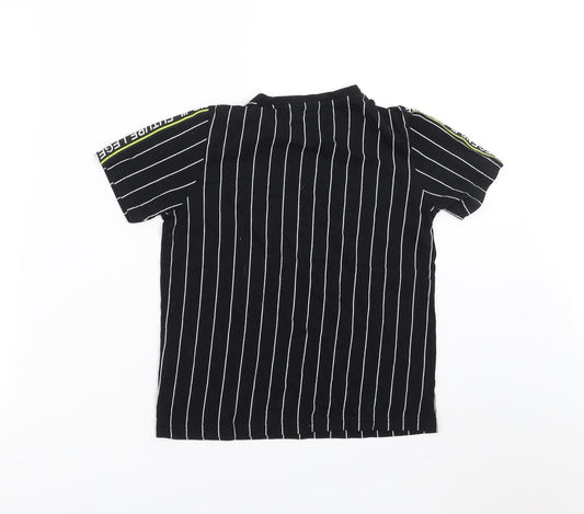 Studio Boys Black Striped Basic T-Shirt Size 8-9 Years - Future Legend