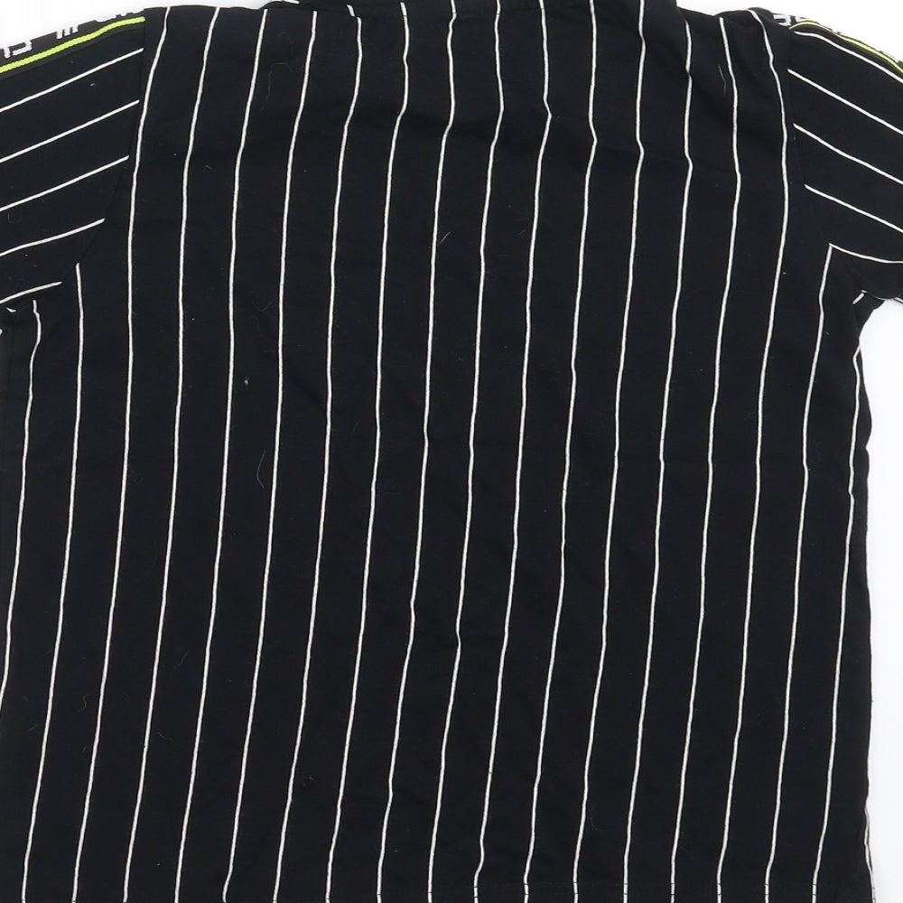 Studio Boys Black Striped Basic T-Shirt Size 8-9 Years - Future Legend