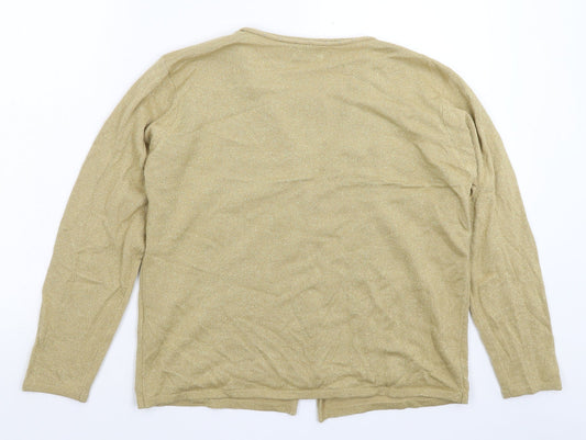 Bonmarché Womens Gold Knit Pullover Jumper Size M