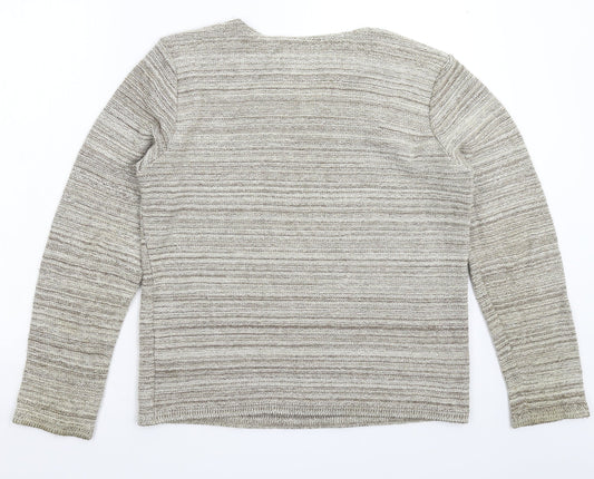 Preworn Mens Grey Knit Pullover Jumper Size M