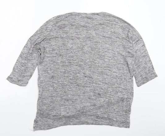 New Look Womens Grey Knit Pullover Jumper Size M