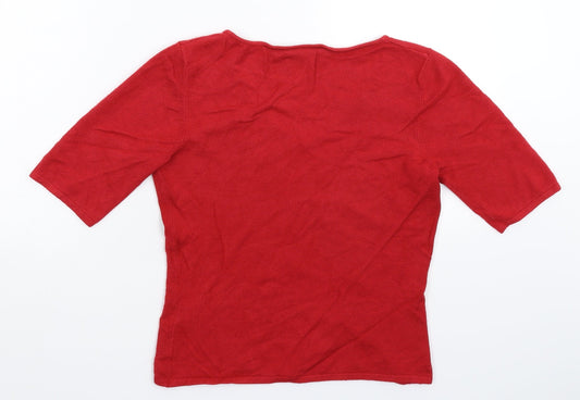 Principles Womens Red Knit Pullover Jumper Size 12