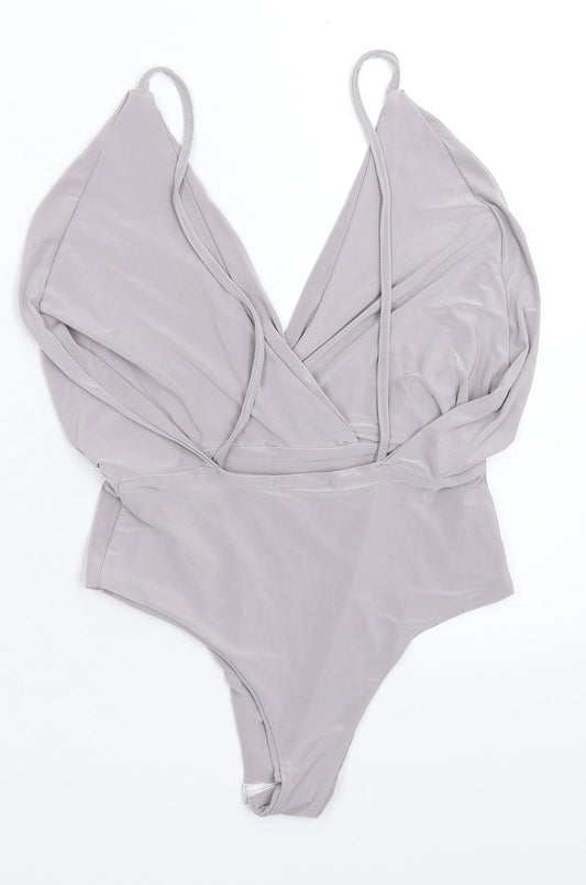 Preworn Womens Grey Bodysuit One-Piece Size S