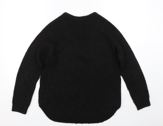 H&M Womens Black Knit Pullover Jumper Size S