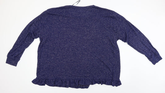 Time To Dream Womens Blue Pullover Jumper Size 20