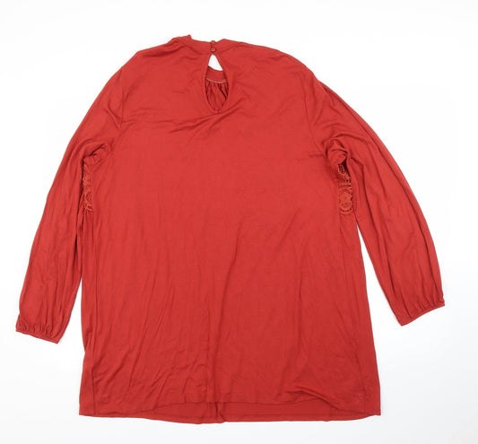 Body Flirt Womens Orange Basic Blouse Size XL