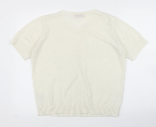 EWM Womens White Basic Blouse Size 18