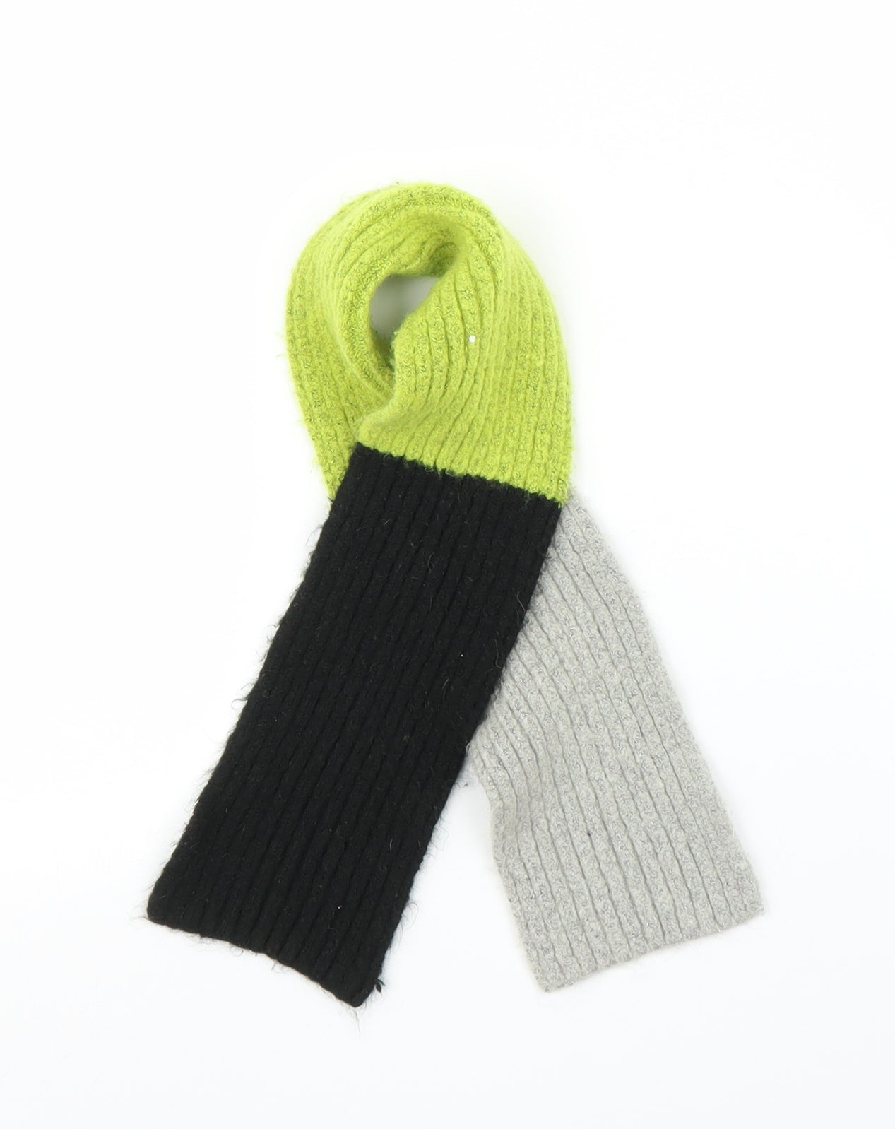 F&F Boys Grey Striped Scarf One Size