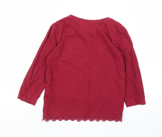 Primark Girls Purple Basic T-Shirt Size 2 Years