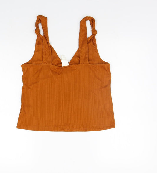 H&M Womens Orange Basic Tank Size M