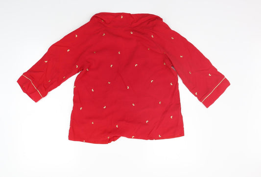 Grace & Mila Womens Red Button-Up Size S