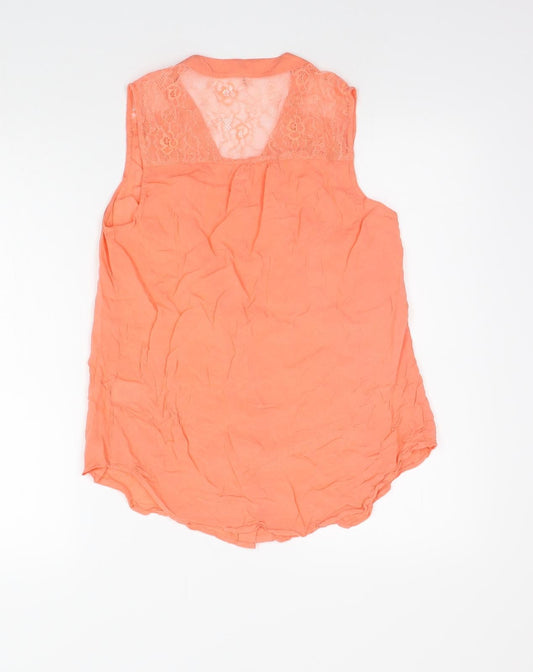 Love Tree Womens Orange Basic T-Shirt Size S