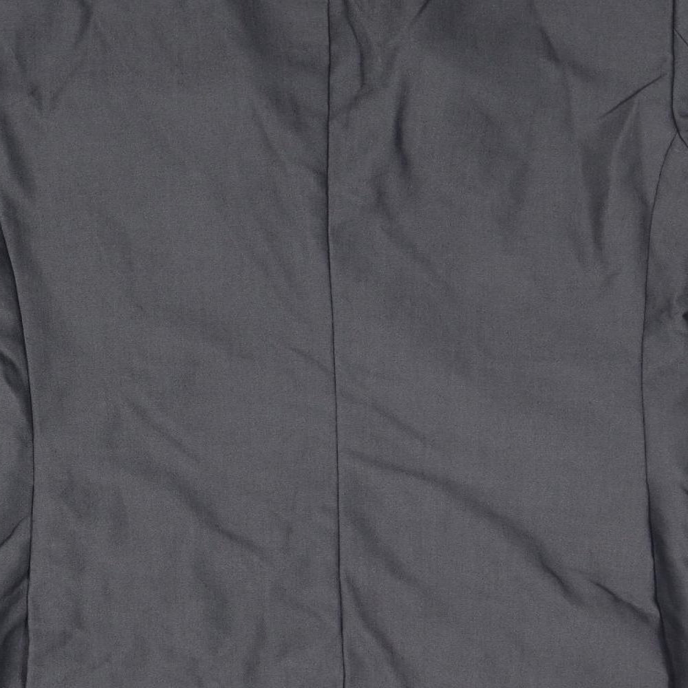 Fellini Womens Grey Jacket Suit Size 10 - polyester