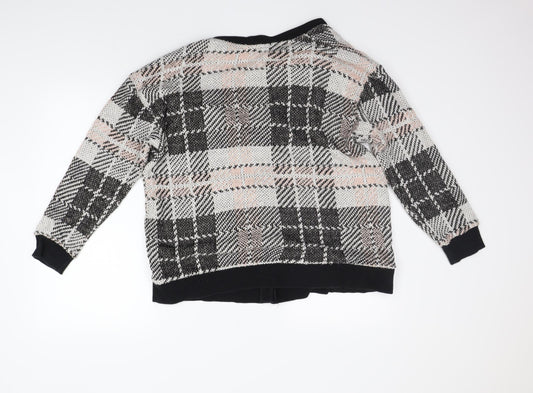 New Look Womens Beige Check Cardigan Jumper Size S