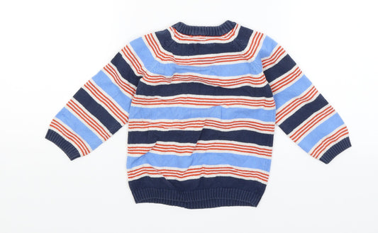 H&M Baby Blue Striped Pullover Jumper Size 12-18 Months