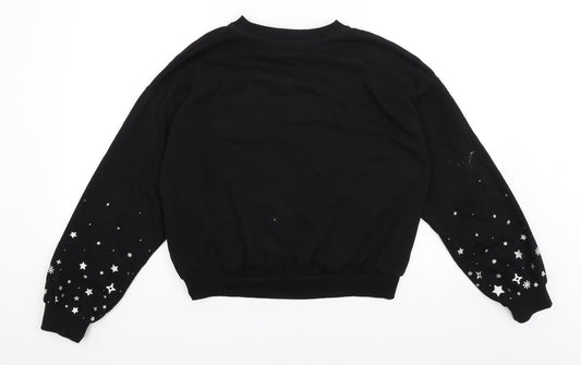 H&M Womens Black Pullover Jumper Size 12 - Shine Bright
