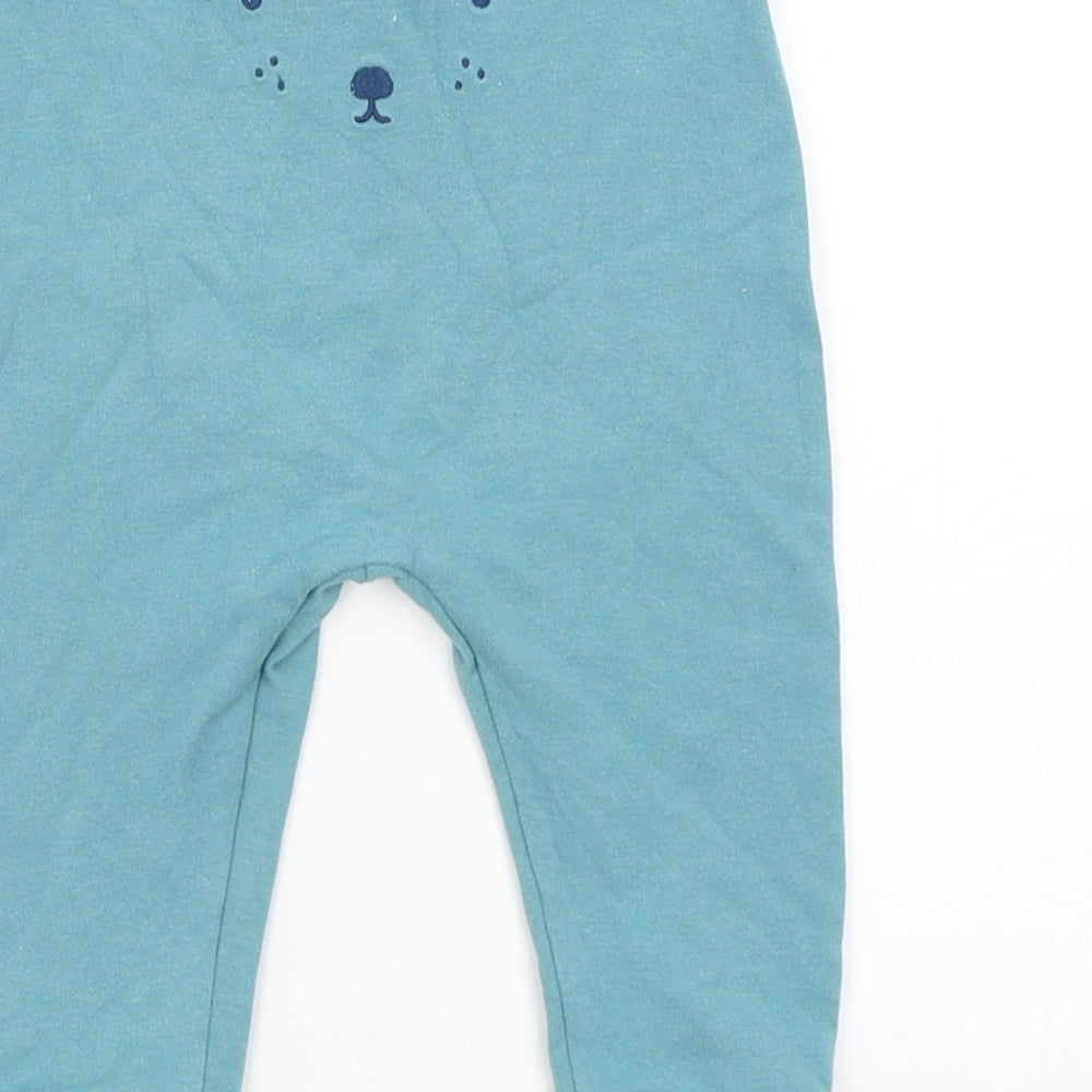M&S Baby Blue Jogger Trousers Size 6-9 Months