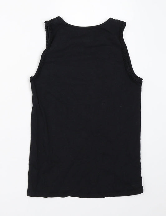 George Girls Black Basic Tank Size 11-12 Years