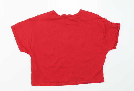 New Look Girls Red Cropped T-Shirt Size 10-11 Years