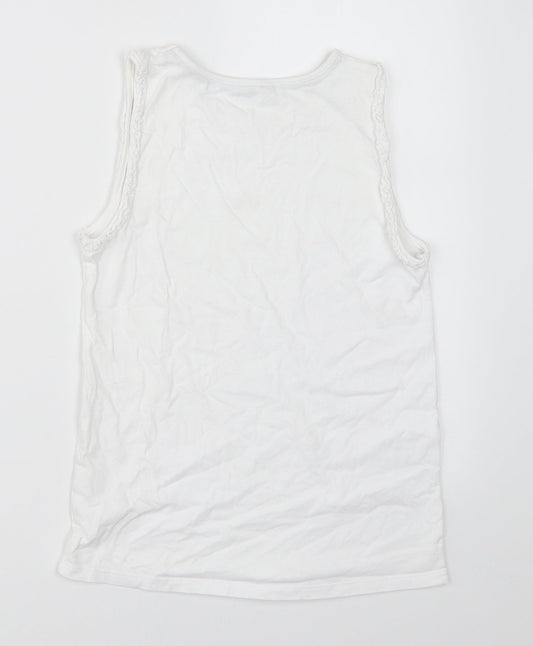 George Girls White Basic Tank Size 11-12 Years