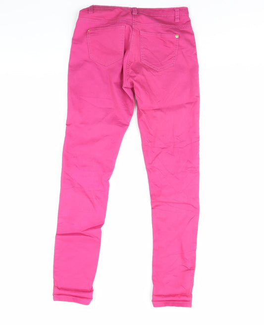 love 2 laugh Womens Pink Denim Skinny Jeans Size 26 in L29 in