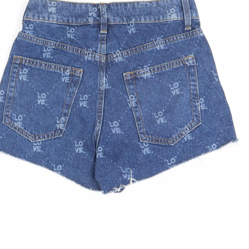 Divided Womens Blue Denim Cut-Off Shorts Size 6