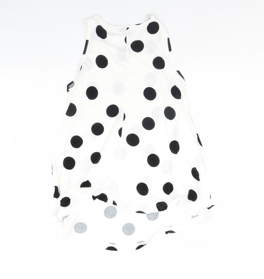 ASOS Womens White Polka Dot Basic Tank Size 8