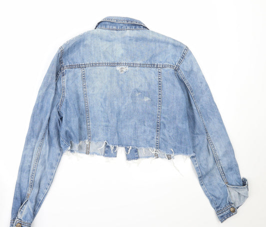 Avenue Womens Blue Jacket Coat Size M