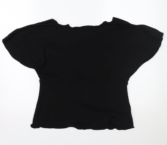 Max Edition Womens Black Basic T-Shirt Size L