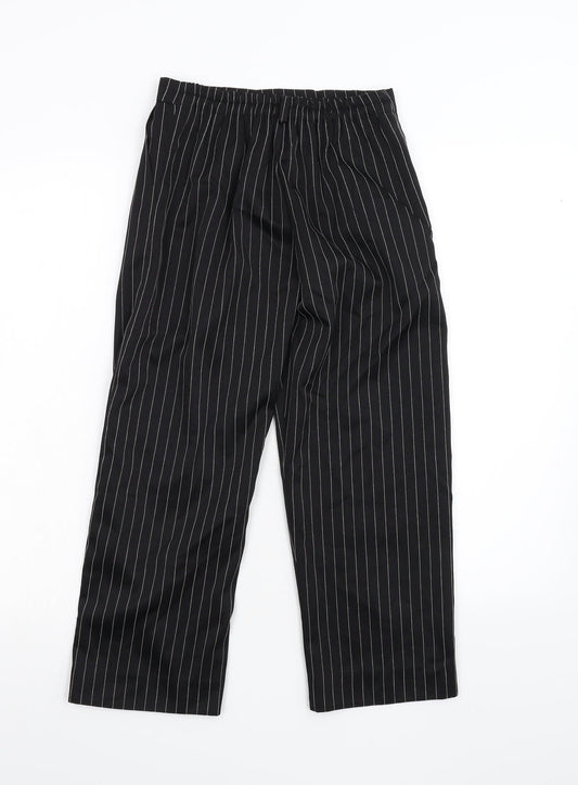 Preworn Boys Black Striped Dress Pants Trousers Size 7 Years