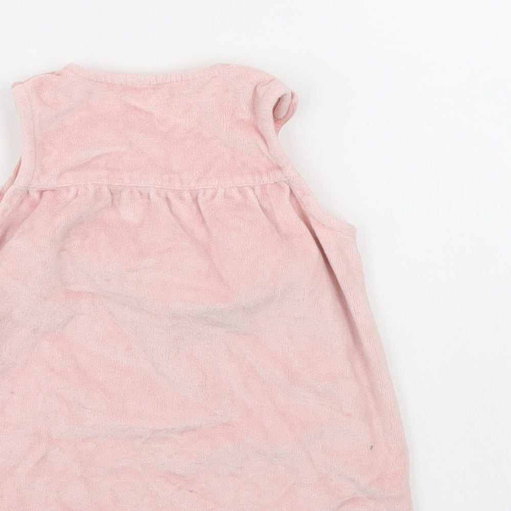 M&S Girls Pink Pinafore/Dungaree Dress Size 3-6 Months