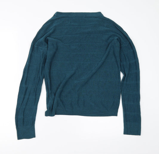 Jaqueline de Yong Womens Blue Pullover Jumper Size S