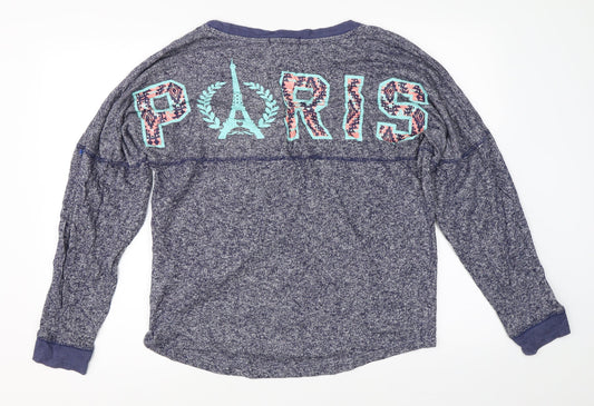 Derek Heart Womens Blue Pullover Jumper Size L - paris