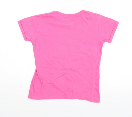 Minx Girls Pink Basic T-Shirt Size 5-6 Years - Paris, New York, London, Tokyo