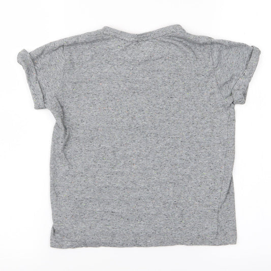 Nutmeg Boys Grey Spotted Pullover T-Shirt Size 6-7 Years