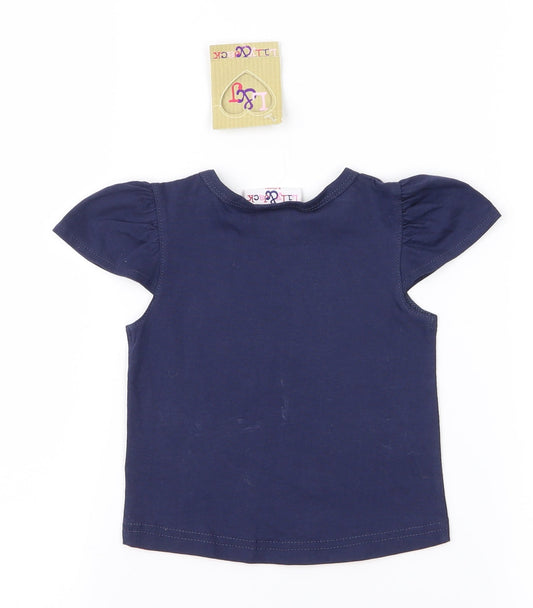 Lily & Jack Girls Blue Animal Print Pullover Blouse Size 6-9 Months - Under the Sea