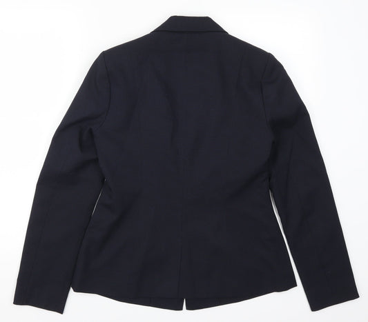 Papaya Womens Blue Jacket Suit Jacket Size 10