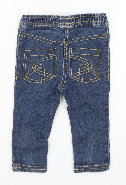NEXT Girls Blue Denim Capri Jeans Size 6-9 Months