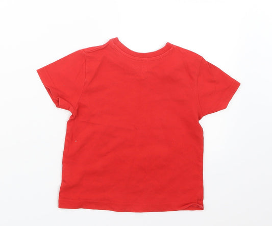 Rebel Boys Red Basic T-Shirt Size 2-3 Years