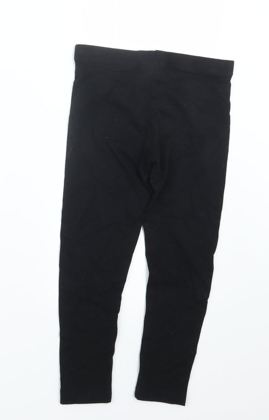 NEXT Girls Black Capri Trousers Size 8 Years