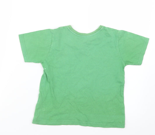 Rebel Boys Green Basic T-Shirt Size 4-5 Years