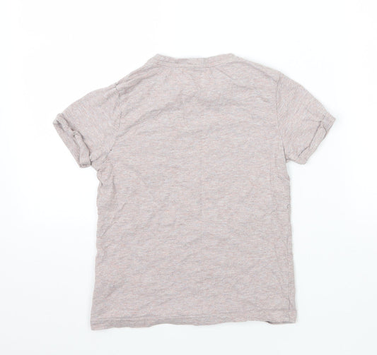 M&S Girls Pink Jersey Basic T-Shirt Size 7-8 Years