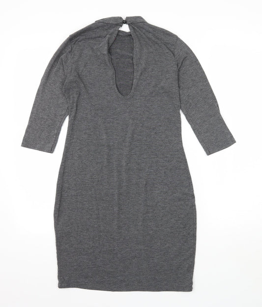 Boohoo Womens Grey Jersey T-Shirt Dress Size 14