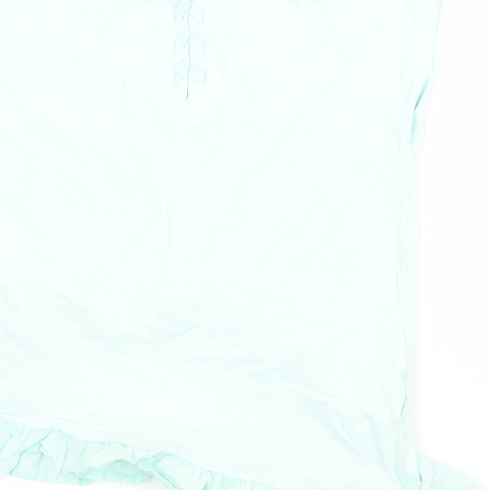 M&S Girls Green Jersey Basic T-Shirt Size 7-8 Years