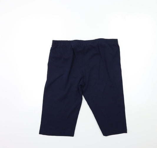 Preworn Womens Blue Cropped Trousers Size 34 in